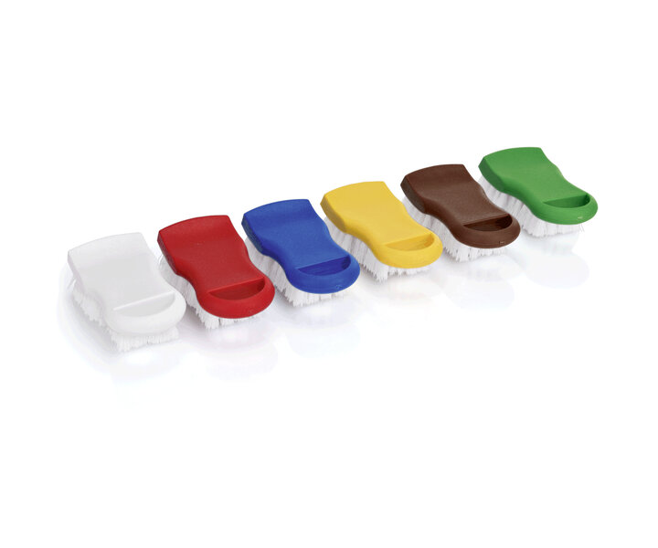 M&T Brushes 15 cm HACCP for cleaning cutting boards, set of 6 stuks / 6 colors