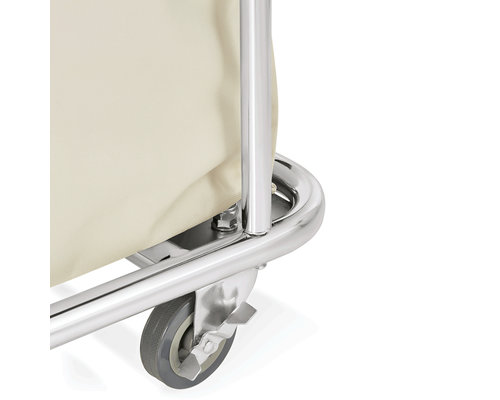 M&T Linnen wagen - Wasgoedwagen 65x45xh84 cm verchroomd metalen frame met nylon zak