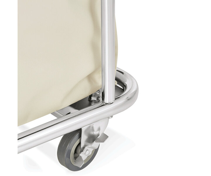 M&T Linen trolley 65 x 45 x h 84 cm chrome plated steel frame with nylon bag