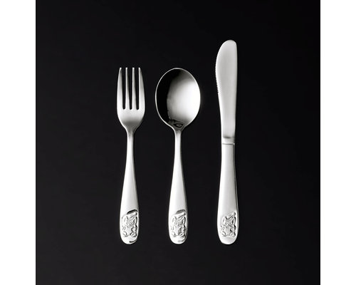 M&T Flatware set for children 36 pieces stainless steel with bear motif