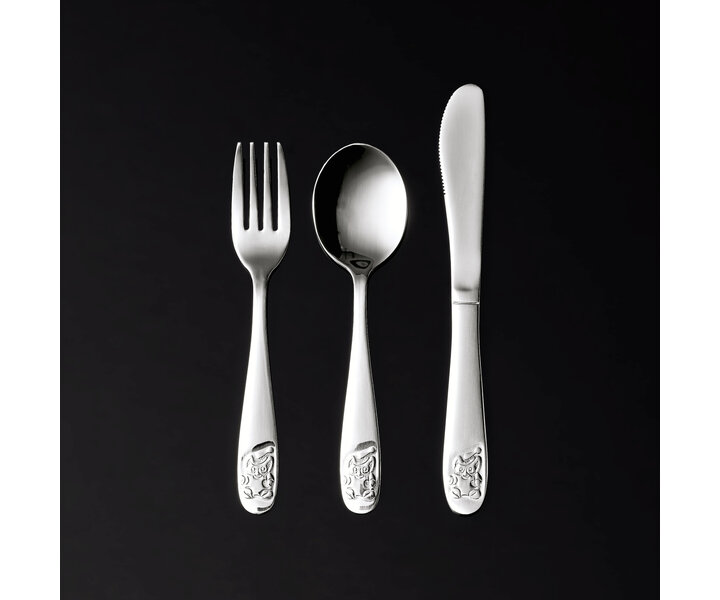 M&T Couverts d'enfants en inoxydable ensemble de 36 pièces avec motif ours