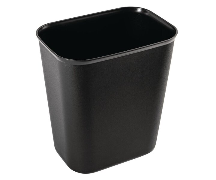 M&T Corbeille en plastique noire 6 litres