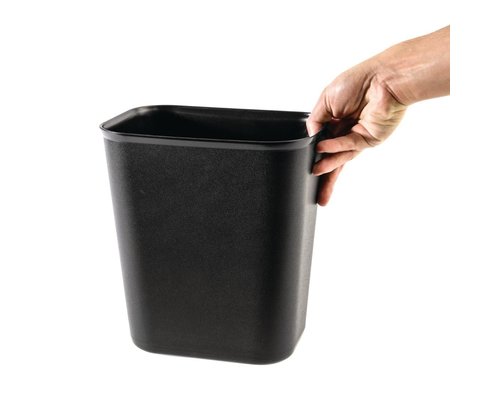 M&T Corbeille en plastique noire 6 litres