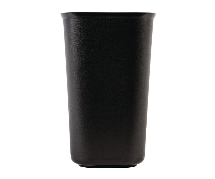 M&T Corbeille en plastique noire 6 litres