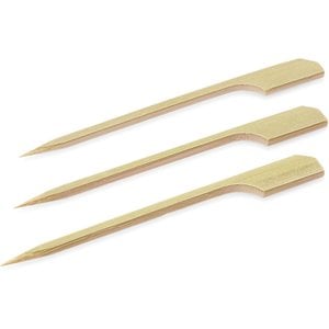 M & T  Brochette en forme de rame 12 cm - boite de 100 pièces - bambou