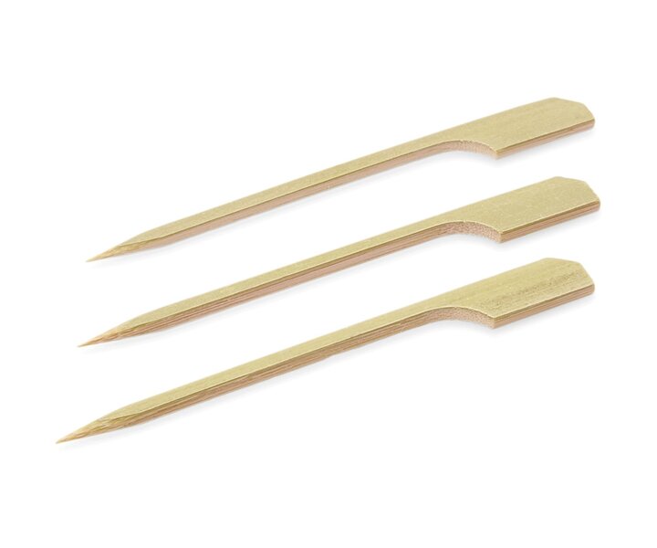 M&T Brochette en forme de rame 15 cm - boite de 100 pièces - bambou