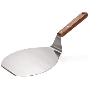 M&T Spatule à pizza 18 x 16,5 cm acier inoxydable avec manche en bois