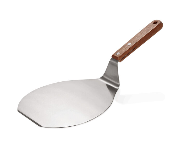 M&T Spatule à pizza 18 x 16,5 cm acier inoxydable avec manche en bois