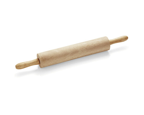 M & T  Rolling pin beechwood, roll width 33 cm with ball bearings