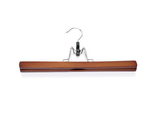 M & T  Clamp trouser hanger  mahogany wood