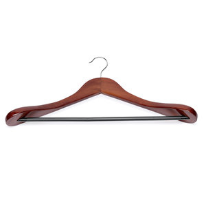 M&T Clothes hanger de luxe curved mahogany wood