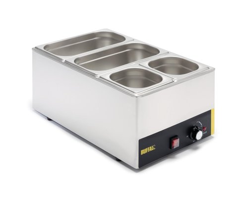 BUFFALO Bain marie GN 1/1  livré avec bacs GN et couvercles.