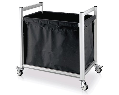 M & T  Chariot à linge chassis en aluminium avec sac polyestère