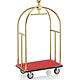 M & T  Chariot à bagages " Bird cage "  couleur doré tapis rouge