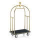 M & T  Bagage wagen " Bird cage " goudkleurig met zwart tapijt