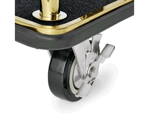 M&T Chariot à bagages " Bird cage "  couleur doré tapis  noire