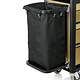 M & T  Roommaid - housekeeping trolley black aluminium frame with MDF light wooden look