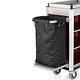 M & T  Roommaid - housekeeping trolley Aluminium frame with MDF dark wooden look