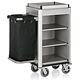 M & T  Roommaid - housekeeping trolley Aluminium frame with MDFaluminium look