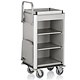 M & T  Roommaid - housekeeping trolley Aluminium frame with MDFaluminium look