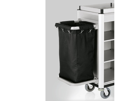 M & T  Roommaid - housekeeping trolley Aluminium frame with MDFaluminium look