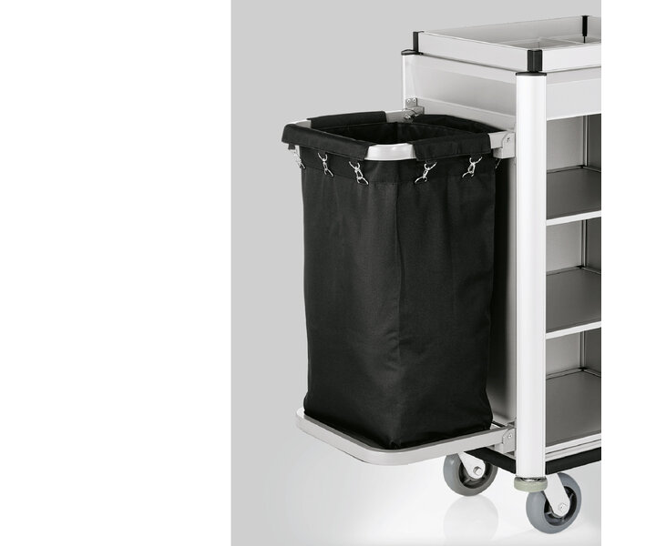 M&T Chariot femme de chambre  cadre en aluminium MDF aluminium look