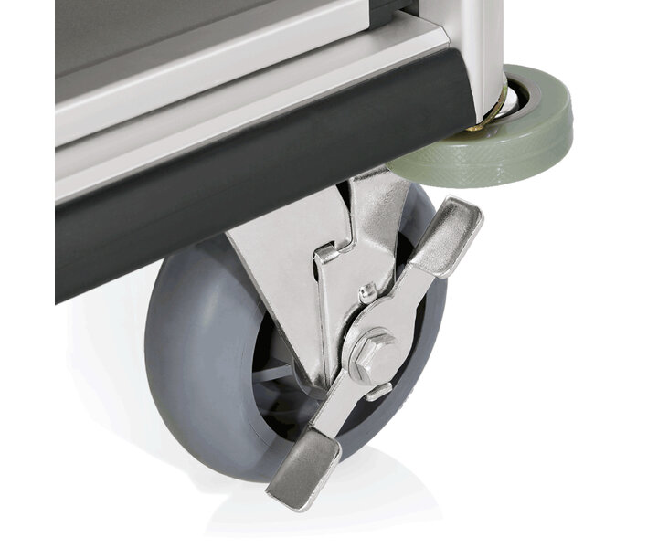 M&T Chariot femme de chambre  cadre en aluminium MDF aluminium look