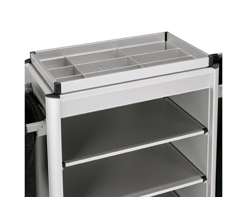 M&T Kamermeisjeswagen Aluminium frame met MDF in aluminium look