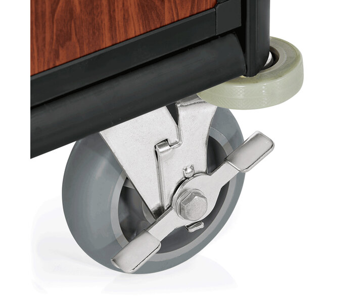 M&T Minibar refill trolley black aluminium frame with MDF darkwood look