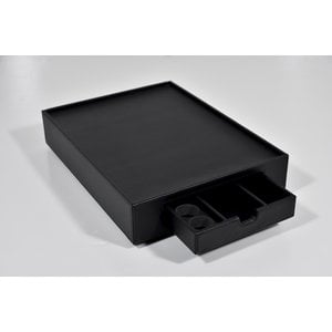 M & T  Tray with drawer black PU for Nespresso machine