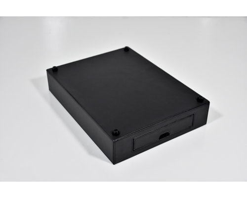 M&T Plateau à tiroir en simili cuir noir pour poser une machine Nespresso