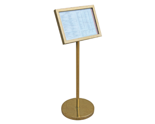 M&T Menu houder- Info stand  op voet formaat DIN A3