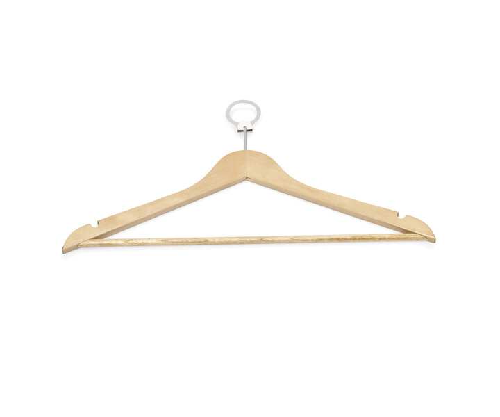M&T Kleerhanger hout met anti-diefstal haak, inclusief metalen houder
