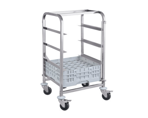 M & T  Trolley for dishwasher racks with 4 levels