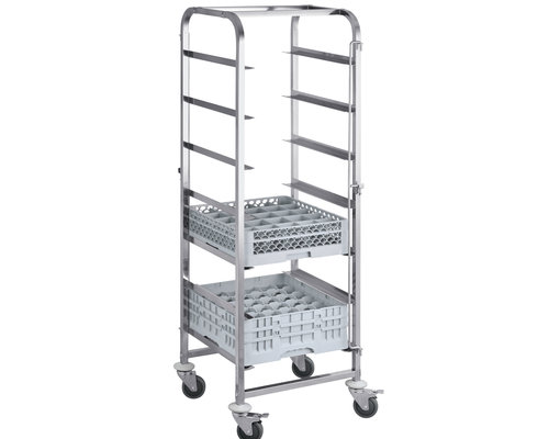 M & T  Trolley for dishwasher racks with 7 levels