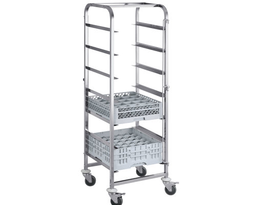 M&T Trolley for dishwasher racks with 7 levels