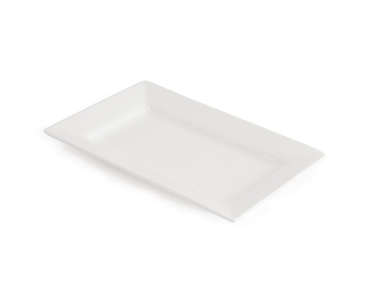 LUMINA Fine China Assiette - ou plat rectangulaire 25,5 x 15 cm