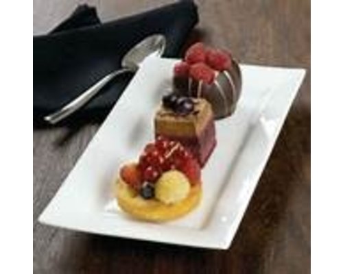 LUMINA Fine China Assiette - ou plat rectangulaire 25,5 x 15 cm