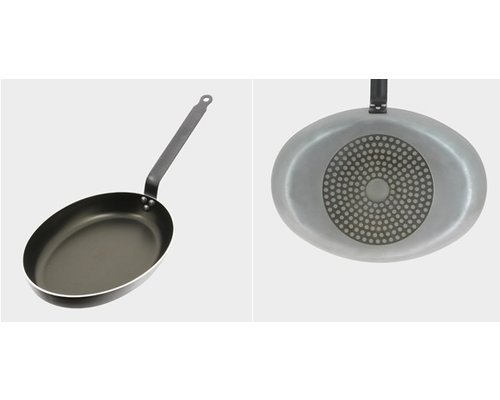 DE BUYER  Fish frying pan oval 36 x 26 x h 4,3 cm  suitable for induction