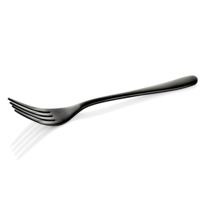 M & T  Table fork " Elegance " black shiny black PVD coating