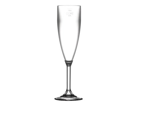 M&T Flûte à champagne 20 cl en polycarbonate gaugé à 17,5 cl