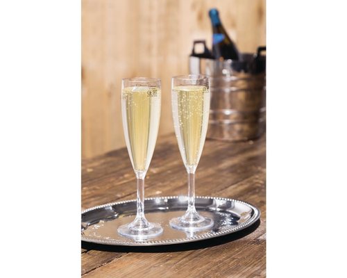 M&T Flûte à champagne 20 cl en polycarbonate gaugé à 17,5 cl