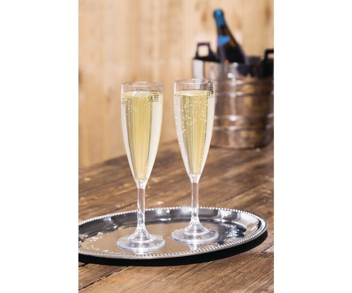 M&T Champagne flute 20cl polycarbonate marked at 17,5 cl