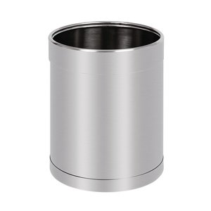 M&T Bin for rooms round in stainless steel