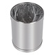 M&T Bin for rooms round in stainless steel