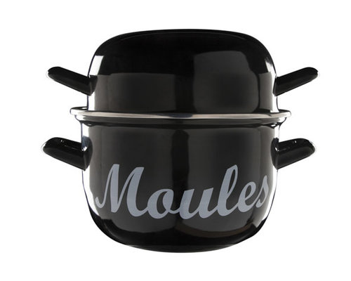 M & T  Mussel pot black with " Moules " imprint 2,8 liter