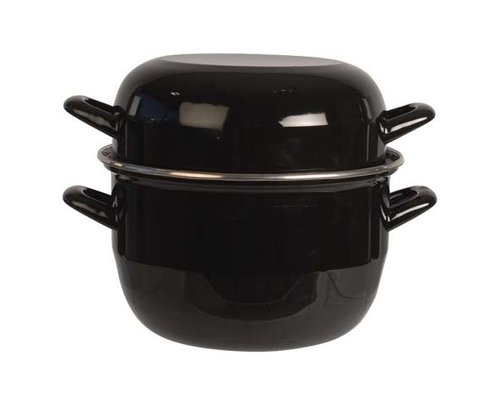 M & T  Casserole à moules couleur noire  14 cm pour servir 0,5 kg de moules