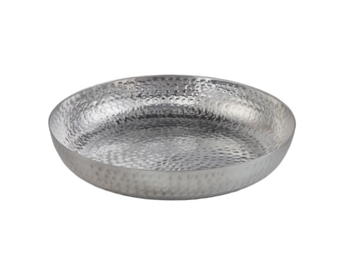 M & T  Plateau de fruits de mer Ø  35,5 cm en aluminium martelé