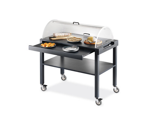 M&T Chariot de service " Style moderne " avec cloche en plexi