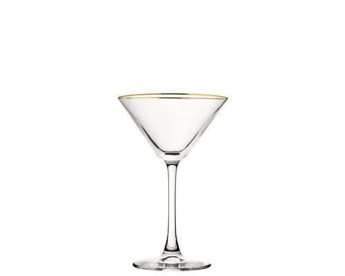 M & T  Verre à  Martini 22 cl avec bord doré